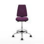 PIQUERAS Y CRESPO Taburete Elche AS Morado con Base Cromada