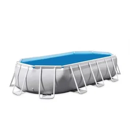 Intex Cobertor de burbujas para piscina ovalada 5,03m x 2,74m, Azul