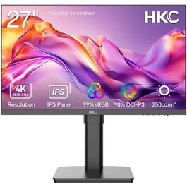 HKC Monitor 27" T2752U, 4K UHD (3840x2160) IPS, 60Hz, 5ms, HDMI, VGA, FreeSync