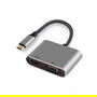 Ewent EW9700 Adaptador USB-C a HDMI 4K y VGA Plug and Play