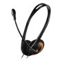 Canyon HS-01 Auricular para PC con Micrófono, Negro/Naranja