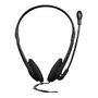 Canyon HS-01 Auricular para PC con Micrófono, Negro/Naranja