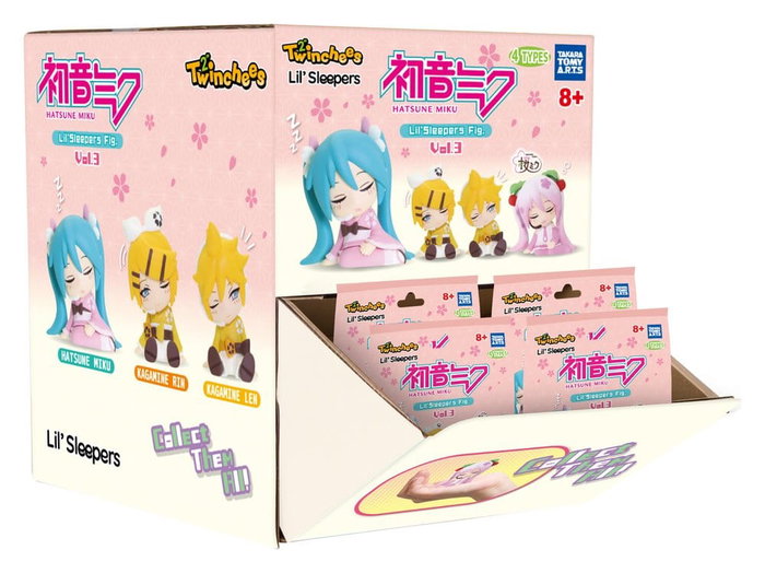 Takara Tomy Hatsune Miku Twinchees Lil' Sleepers Wave 3 Minifiguras Blind Pack Expositor (24 unidades)