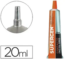 Supergen Pegamento de Contacto Incoloro 20 ml para Bricolaje y Reparación