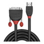 Lindy Cable HDMI a DVI-D Black Line 1 m, Negro