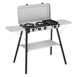 Campingaz Kitchen 2 Multi Cook Plus - Parrilla Portátil Plegable 3 Zonas Capa Antiadherente - Ref. 2213312