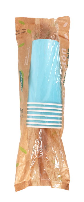 Algon Set 7 Vasos de Cartón Azul Baby 450 cc (9x13.5x9 cm) (16 Unidades)