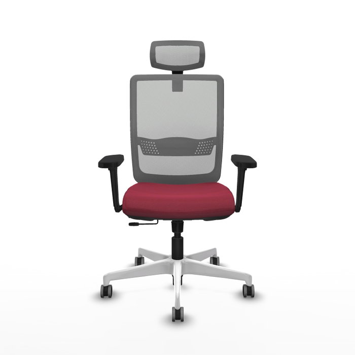 PIQUERAS Y CRESPO Silla de oficina Haches con mecanismo Sincro/Traslack, Granate y Gris PIQUERAS Y CRESPO Silla de oficina Haches con mecanismo Sincro/Traslack, Granate y Gris