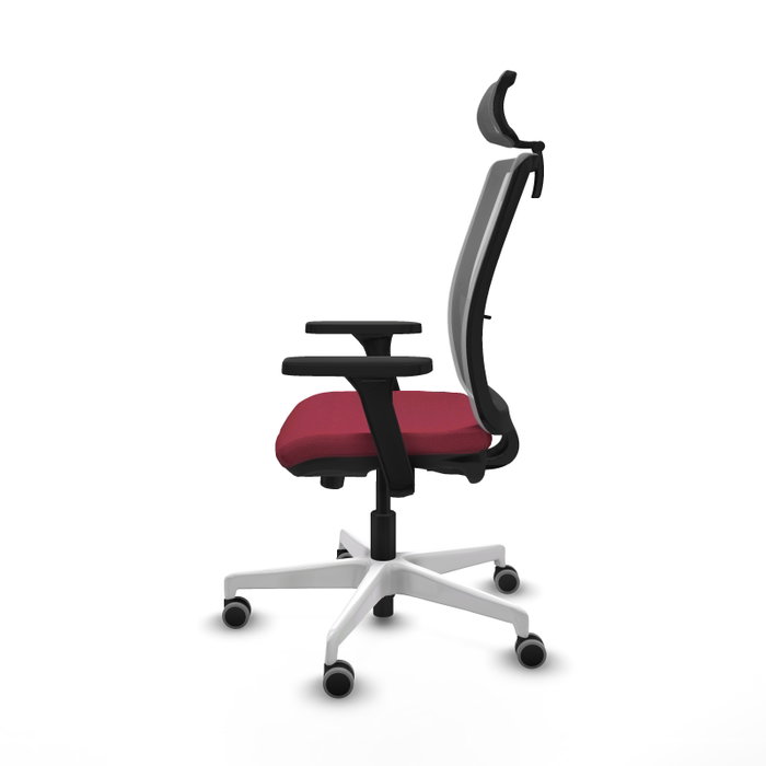 PIQUERAS Y CRESPO Silla de oficina Haches con mecanismo Sincro/Traslack, Granate y Gris PIQUERAS Y CRESPO Silla de oficina Haches con mecanismo Sincro/Traslack, Granate y Gris