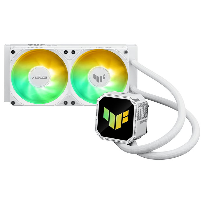 ASUS TUF Gaming LC III 240 ARGB - Sistema de Refrigeración Líquida All-in-One (AIO) Blanco para CPU, LGA 1851/1200/1700, AM4/AM5, 2 Ventiladores ARGB 120mm