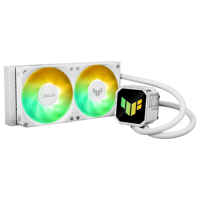 ASUS TUF Gaming LC III 240 ARGB - Sistema de Refrigeración Líquida All-in-One (AIO) Blanco para CPU, LGA 1851/1200/1700, AM4/AM5, 2 Ventiladores ARGB 120mm