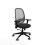 PIQUERAS Y CRESPO Silla de oficina Cilanco con mecanismo Sincro/Traslack, Negro y Gris