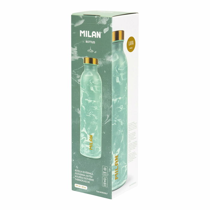 Milan Botella isotérmica serie Lava verde 591 ml Milan Botella isotérmica serie Lava verde 591 ml