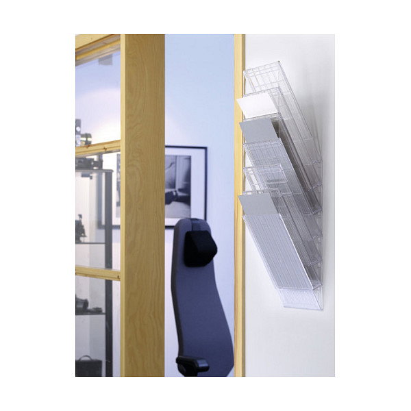 Durable FLEXIBOXX Portafolletos de pared DIN A4 6-Fach transparente