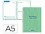 Liderpapel Agenda Escolar 26-27 Classic, Verde, Día Página A5, Espiral, Interior Bilingüe, Papel FSC 70g