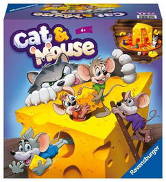 Ravensburger Juego Cat & Mouse, Se el Primero en Recoger 5 Cuñas de Queso y Gana, Edad Mínima 6 Años