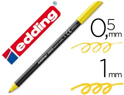 Edding Rotulador 1200 Amarillo Punta Redonda Edding Rotulador 1200 Amarillo Punta Redonda