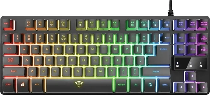 Trust GXT833 Thado TKL Teclado Gaming US Cableado Membrana RGB Negro Trust GXT833 Thado TKL Teclado Gaming US Cableado Membrana RGB Negro