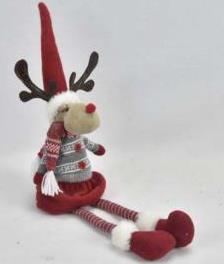 DKD Home Decor Figura de Reno Rojo