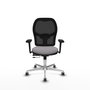 PIQUERAS Y CRESPO Silla de oficina Jorquera con mecanismo Sincro/Traslack, Gris y Negro