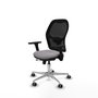 PIQUERAS Y CRESPO Silla de oficina Jorquera con mecanismo Sincro/Traslack, Gris y Negro