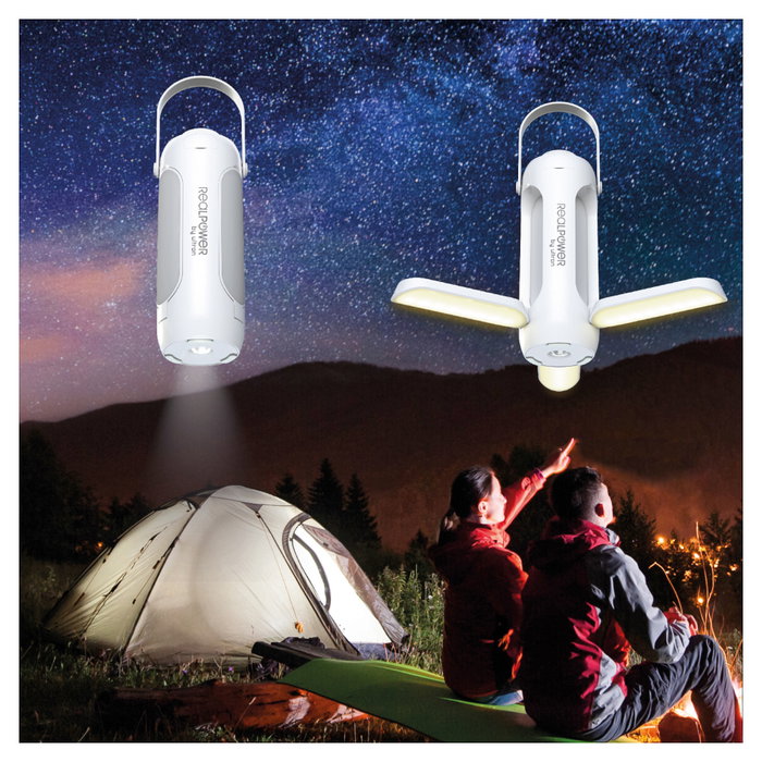 RealPower Lámpara LED Solar Exterior 6.000 mAh 463610, IP44, 2 W, Blanco, Recargable USB Tipo C, Portátil, 7h Autonomía RealPower Lámpara LED Solar Exterior 6.000 mAh 463610, IP44, 2 W, Blanco, Recargable USB Tipo C, Portátil, 7h Autonomía