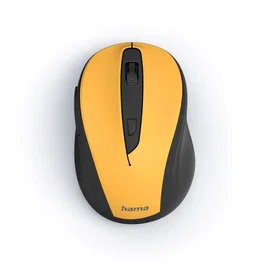 Hama MW-400 V2 Ratón Inalámbrico Amarillo, 800-1600 DPI, 2.4 GHz, 6 Botones, Óptico