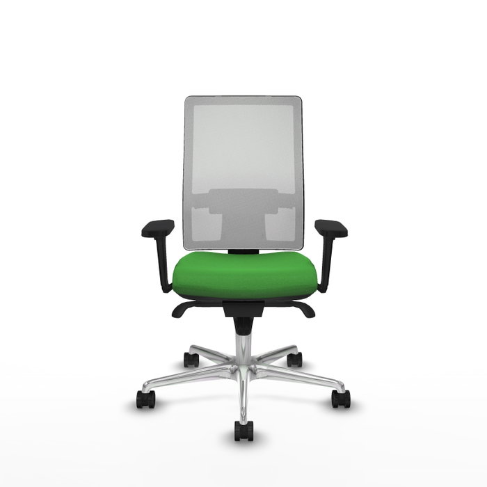 PIQUERAS Y CRESPO Silla de oficina Horna Verde y Blanco con Brazos 3D