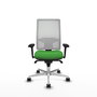 PIQUERAS Y CRESPO Silla de oficina Horna Verde y Blanco con Brazos 3D