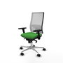 PIQUERAS Y CRESPO Silla de oficina Horna Verde y Blanco con Brazos 3D