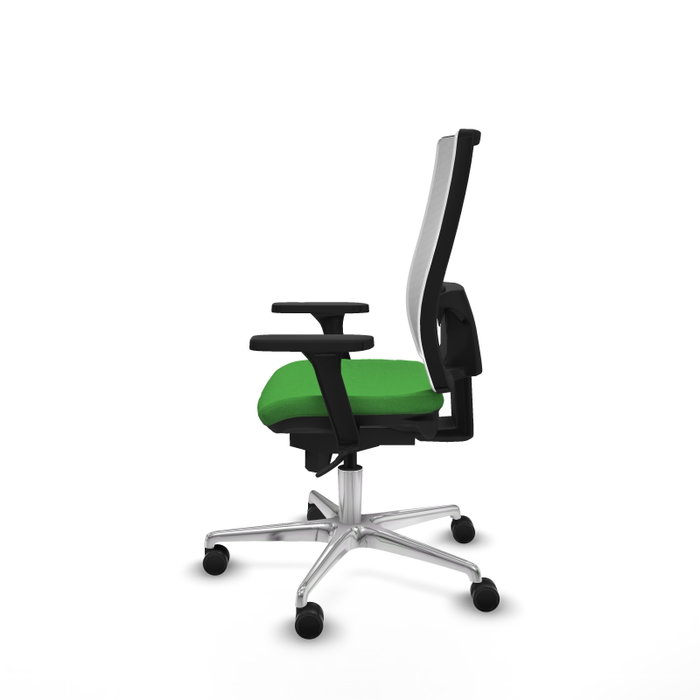PIQUERAS Y CRESPO Silla de oficina Horna Verde y Blanco con Brazos 3D