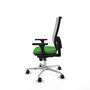 PIQUERAS Y CRESPO Silla de oficina Horna Verde y Blanco con Brazos 3D