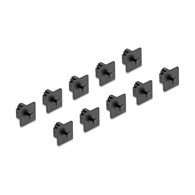 DeLOCK Cubierta contra el polvo para toma RJ10 con agarre, 10 unidades, Negro DeLOCK Cubierta contra el polvo para toma RJ10 con agarre, 10 unidades, Negro