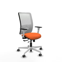 PIQUERAS Y CRESPO Silla de oficina Zulema Naranja y Blanco