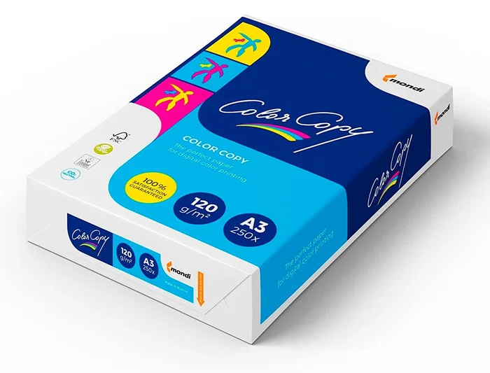 Color copy Papel Fotocopiadora DIN A3 Blanco 120 Gramos Paquete 250 Hojas