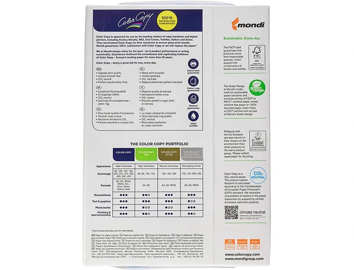 Color copy Papel Fotocopiadora DIN A3 Blanco 120 Gramos Paquete 250 Hojas