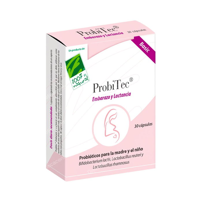 CIEN POR CIEN NATURAL Probitec Multivitaminas para Embarazo y Lactancia Basic, 30 Cápsulas CIEN POR CIEN NATURAL Probitec Multivitaminas para Embarazo y Lactancia Basic, 30 Cápsulas