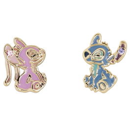Disney Pendientes Angel & Stitch Plata 925