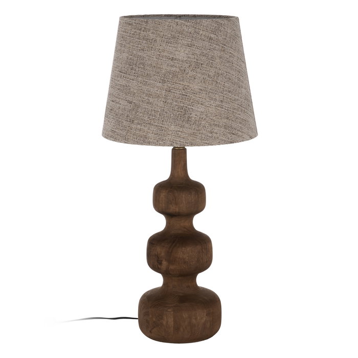 Pantalla Marrón Tejido Iluminación 40 X 40 X 30 cm