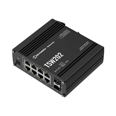 Teltonika TSW202 Switch Gestionado L2 Gigabit Ethernet 8 Puertos RJ45 2 Puertos SFP PoE+ 240W Teltonika TSW202 Switch Gestionado L2 Gigabit Ethernet 8 Puertos RJ45 2 Puertos SFP PoE+ 240W