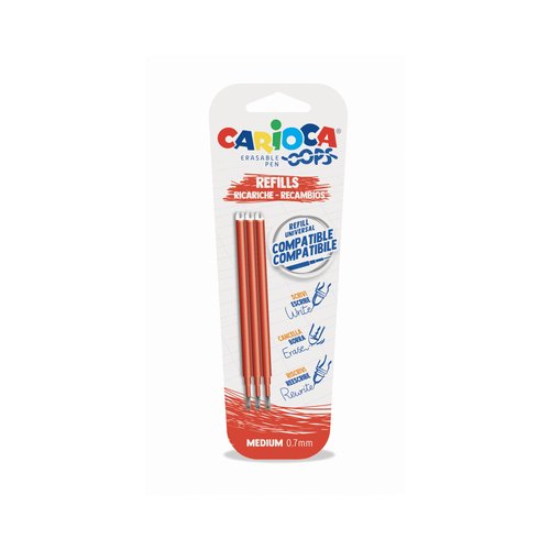 Carioca Recambio de Bolígrafo Oops Borrable Rojo Carioca Recambio de Bolígrafo Oops Borrable Rojo