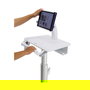 Ergotron StyleView Tablet Carro SV10 para Tablets hasta 38cm, 12 Pulgadas, Aluminio Blanco, Ajustable en Altura para Uso Sentado/De Pie, con Ruedas