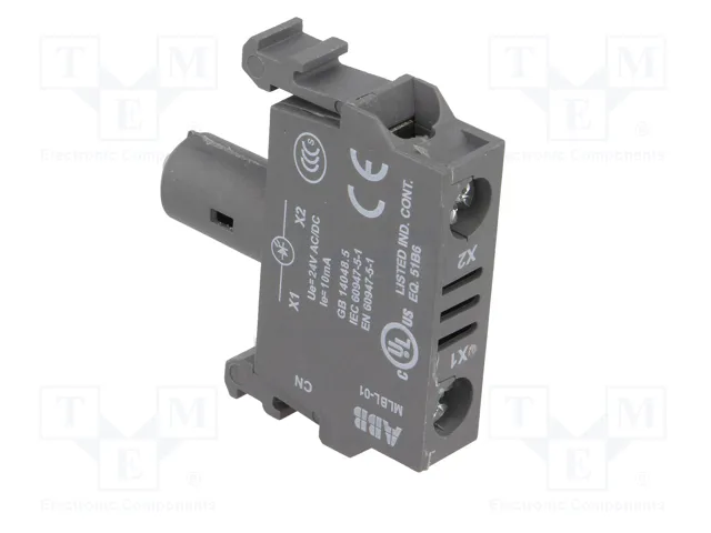 ABB Elemento iluminador LED amarillo 22mm 24VDC