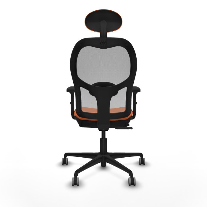 PIQUERAS Y CRESPO Silla de oficina Jorquera con mecanismo Sincro/Traslack, Naranja y Gris