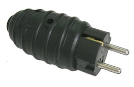 Clavija bipolar con TT goma negra 50304-44304