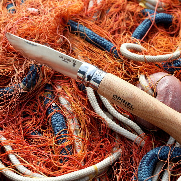 Opinel Navaja de acero inoxidable N° 9 con hoja de 9 cm