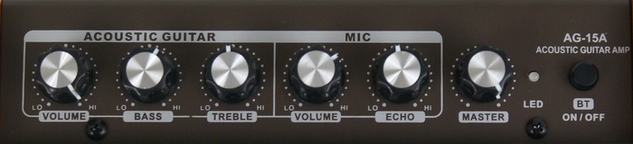 Ag15A Amplificador Guitarra Acústica Ek Audio de 15W con Batería Recargable