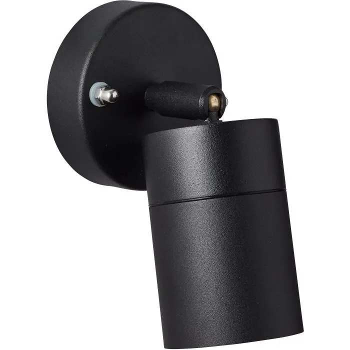 Brilliant BRI4004353346934 Aplique de Pared Jandy para Exterior, color Negro, compatible con bombillas GU10 LED, potencia máxima 28W.