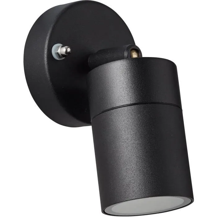 Brilliant BRI4004353346934 Aplique de Pared Jandy para Exterior, color Negro, compatible con bombillas GU10 LED, potencia máxima 28W.