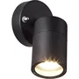Brilliant BRI4004353346934 Aplique de Pared Jandy para Exterior, color Negro, compatible con bombillas GU10 LED, potencia máxima 28W.